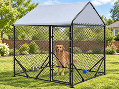 Dog Run Outdoor Kennel with Roof Cover