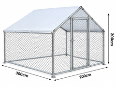 Outdoor Chicken Run with Roof Cover