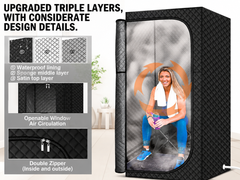Steam Sauna with Red Light Therapy
