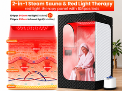 Steam Sauna with Red Light Therapy