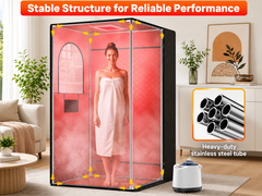 Steam Sauna with Red Light Therapy