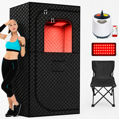 Steam Sauna with Red Light Therapy