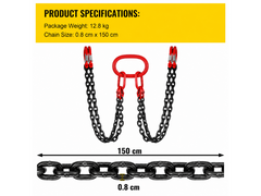 4 Leg Lifting Chain Chain Sling with Grab Hooks 5 Ton