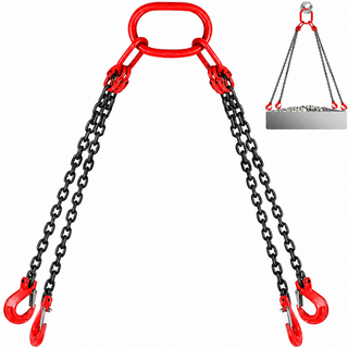 4 Leg Lifting Chain Chain Sling with Grab Hooks 5...