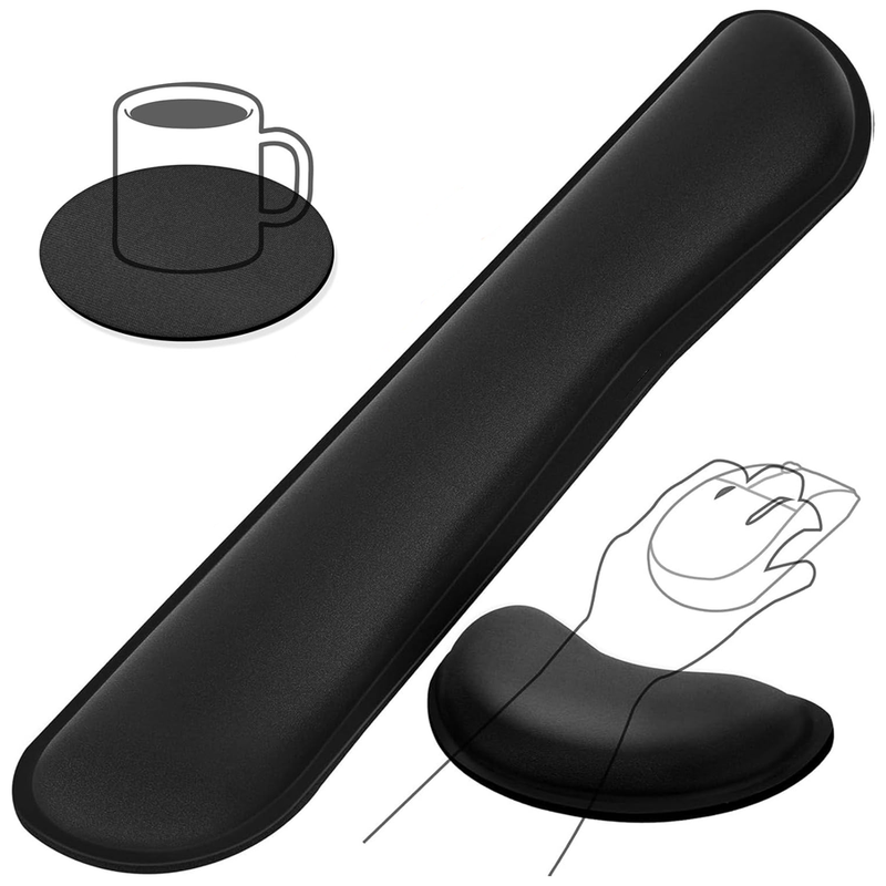 Memory Foam Keyboard Wrist Rest Set