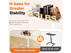Adjustable Overbed Table with Tilting Desktop