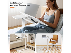 Adjustable Overbed Table with Tilting Desktop