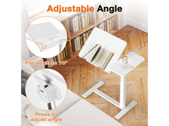 Adjustable Overbed Table with Tilting Desktop