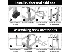 Ladder Roof Hook with Wheel
