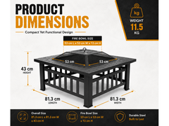 Fire Pit Barbecue Grill Table