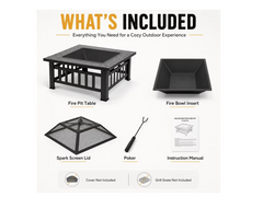 Fire Pit Barbecue Grill Table