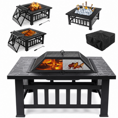 Fire Pit Barbecue Grill Table