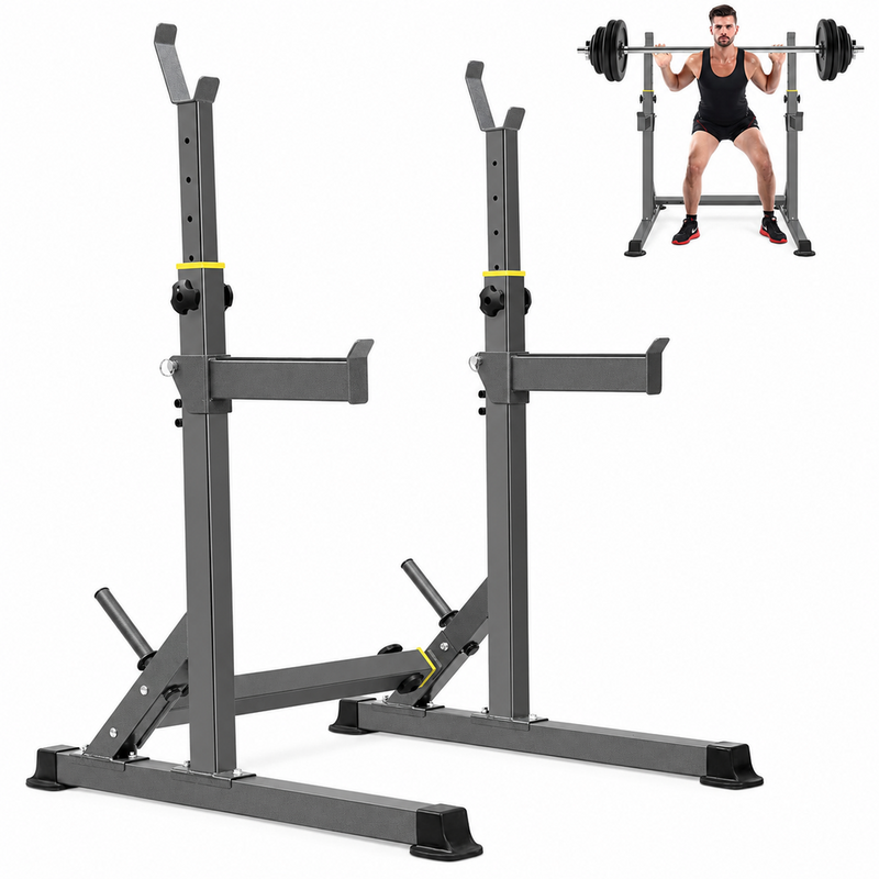 Adjustable Barbell Squat Rack Stand