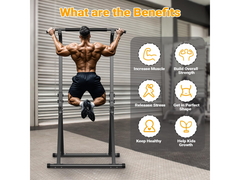 Foldable Power Tower Pull Up Bar Dip Station Bench