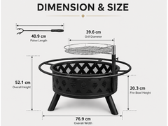 Fire Pit Barbecue Grill