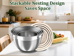 Stainless Steel Mixing Bowls with Lids Set
