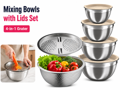 Stainless Steel Mixing Bowls with Lids Set