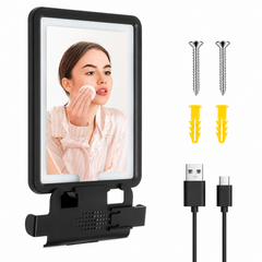 Rechargeable Anti Fog Shaving Mirror - Fogless Shower Mirror
