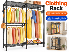Metal Wardrobe Clothes Rack