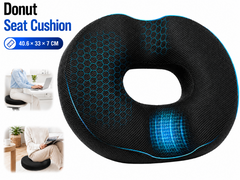 Donut Pillow Orthopedic Memory Foam Seat Cushion – Tailbone Support Black