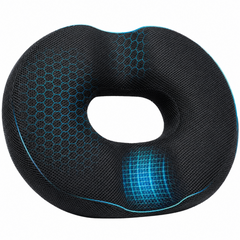 Donut Pillow Orthopedic Memory Foam Seat Cushion – Tailbone Support Black