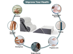 Wedge Pillow Set Memory Foam Bed Cushion