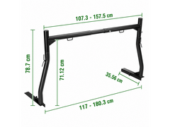 Truck Bed Rack 2 Piece Adjustable Heavy Duty Pickup Rack