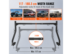 Truck Bed Rack 2 Piece Adjustable Heavy Duty Pickup Rack