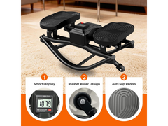 Rock Stepper with Resistance Bands Digital Display