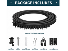 Curtain Track 5M Flexible Curtain Rail with Rollers