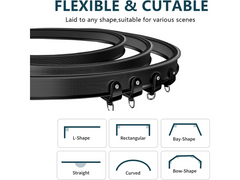 Curtain Track 5M Flexible Curtain Rail with Rollers