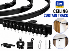 Curtain Track 5M Flexible Curtain Rail with Rollers