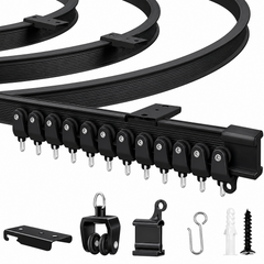 Curtain Track 5M Flexible Curtain Rail with Rollers