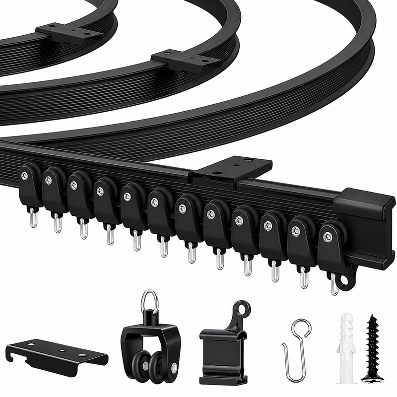 Curtain Track 5M Flexible Curtain Rail with Rollers