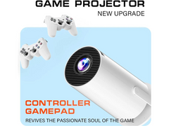 Smart Projector with Retro Games Dual Wireless Controllers