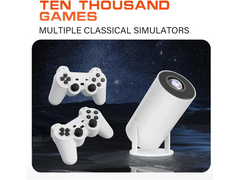 Smart Projector with Retro Games Dual Wireless Controllers