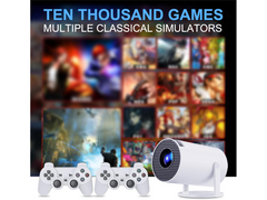 Smart Projector with Retro Games Dual Wireless Controllers