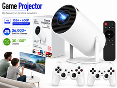 Smart Projector with Retro Games Dual Wireless Controllers
