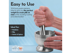 Stainless Steel Pill Crusher Medicine Grinder
