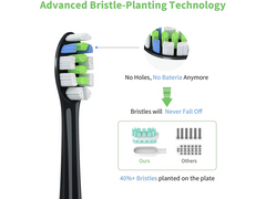 Toothbrush Heads Philips Sonicare W2 Black Replacement