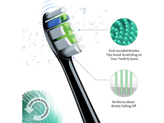 Toothbrush Heads Philips Sonicare W2 Black Replacement