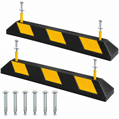 Rubber Parking Wheel Stops 2PCS