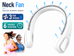 Neck Fan with 3 Speeds USB-C Rechargeable
