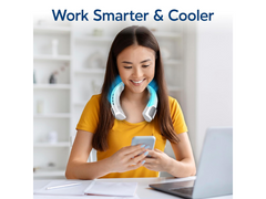 Neck Fan with 3 Speeds USB-C Rechargeable