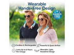 Neck Fan with 3 Speeds USB-C Rechargeable