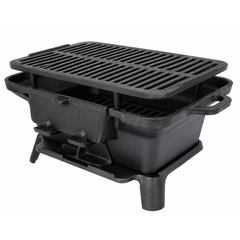 Hibachi Style Cast Iron Charcoal BBQ Grill