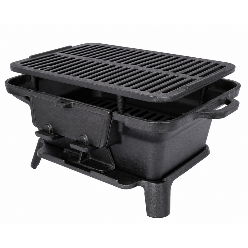 Hibachi Style Cast Iron Charcoal BBQ Grill