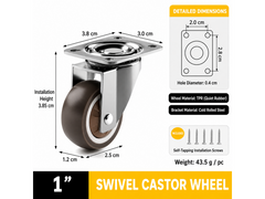 Caster Wheels Set of 4