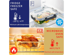 12 Piece Glass Storage Containers with Lids