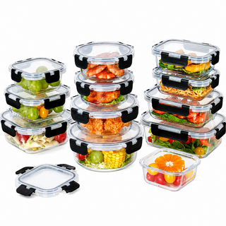 12 Piece Glass Storage Containers with Lids